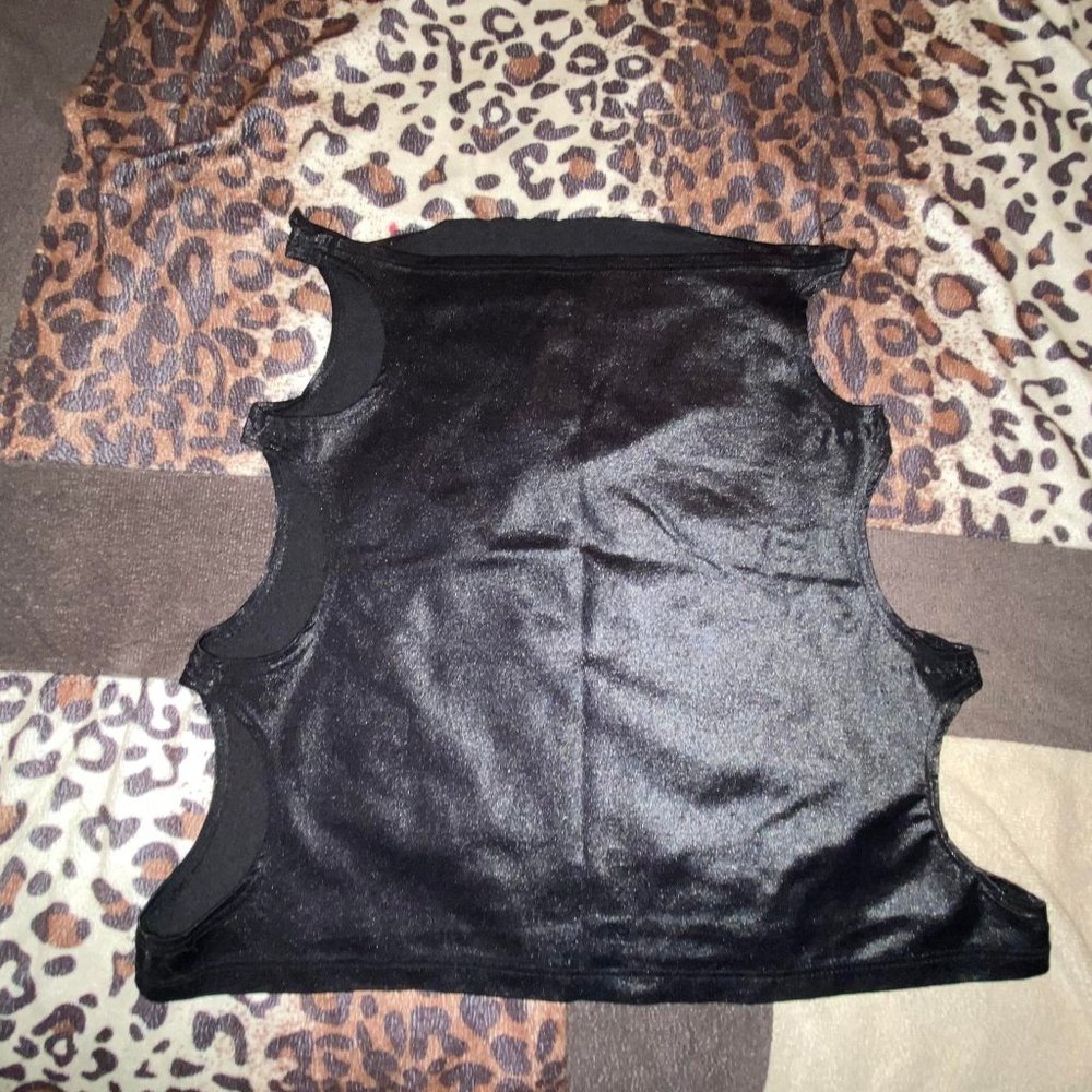 Black mini skirt